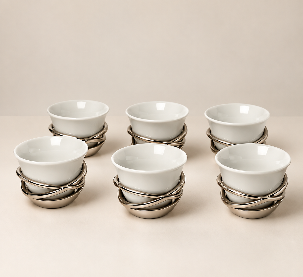Coffee ring set of 6
