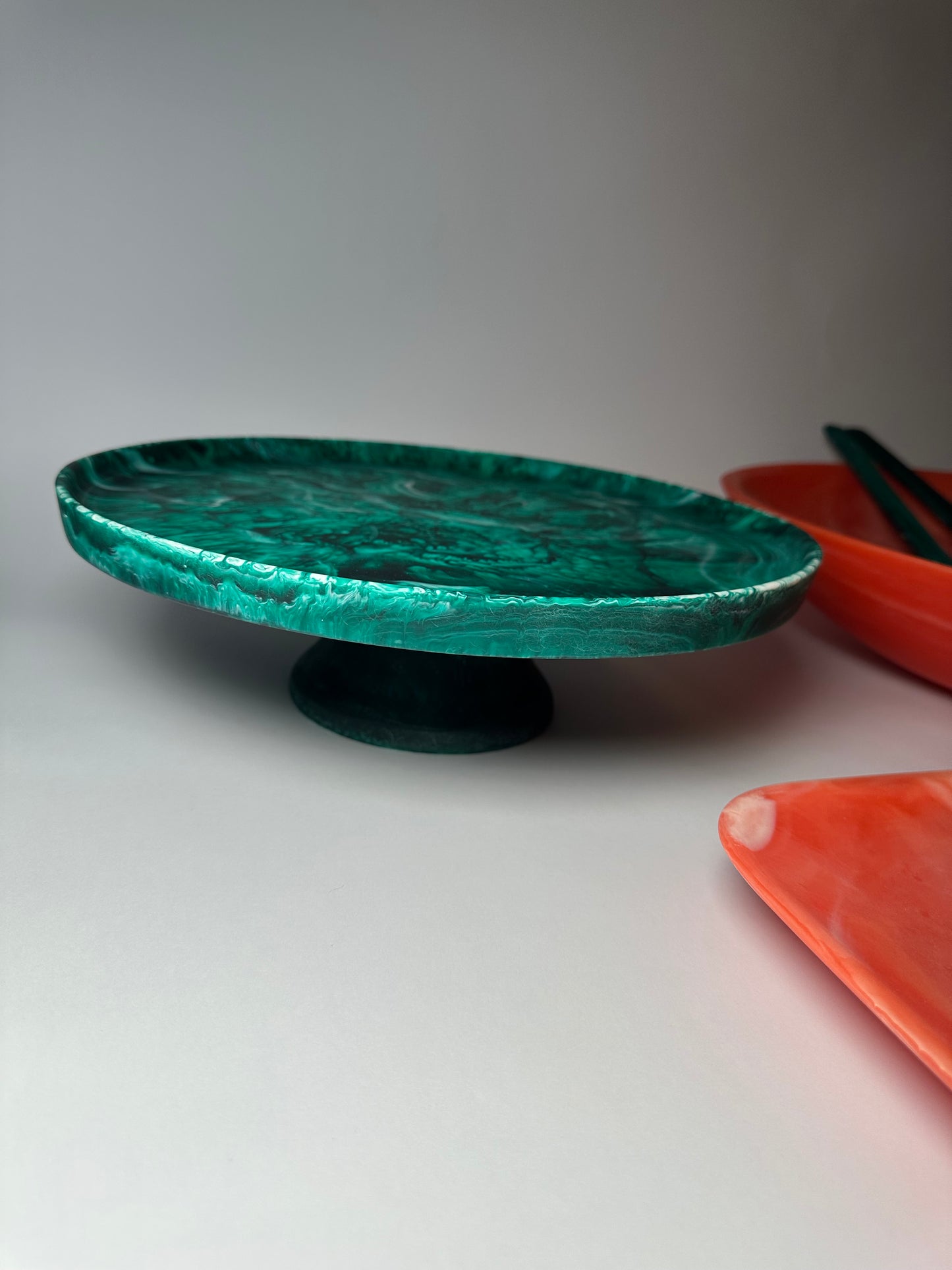 Apricot/Emerald set