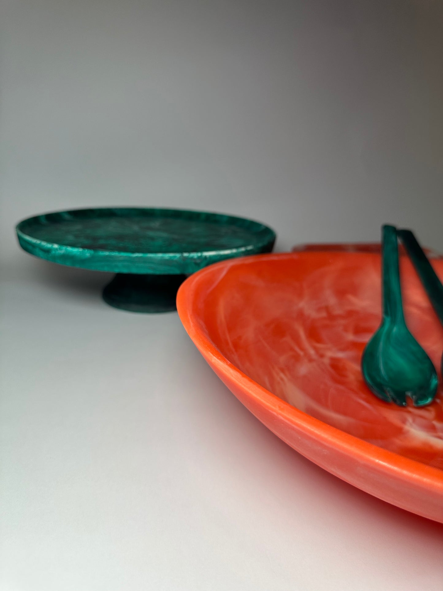 Apricot/Emerald set