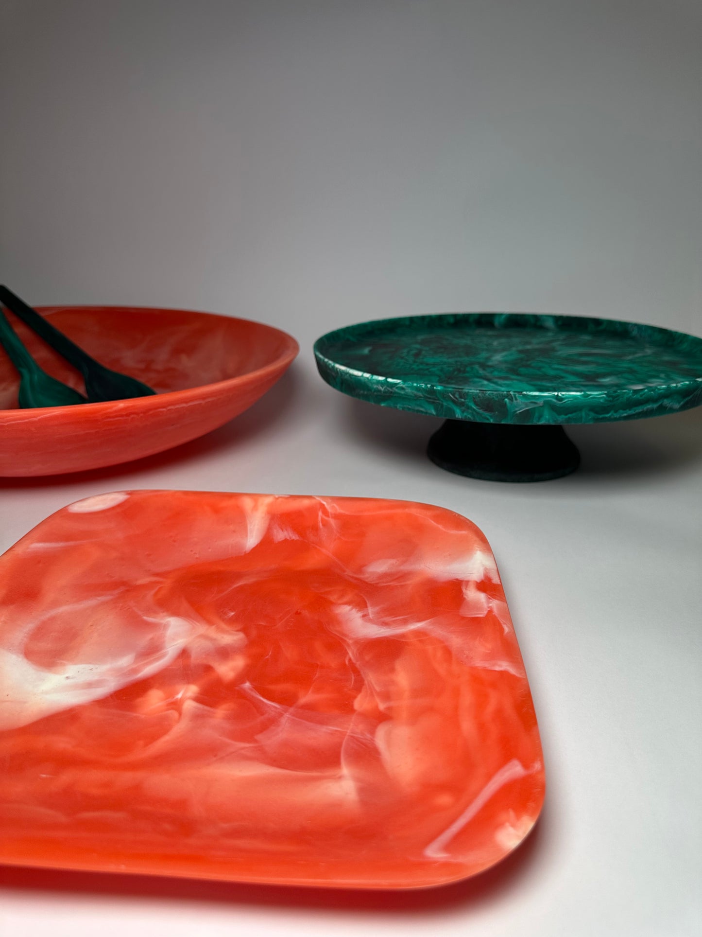 Apricot/Emerald set