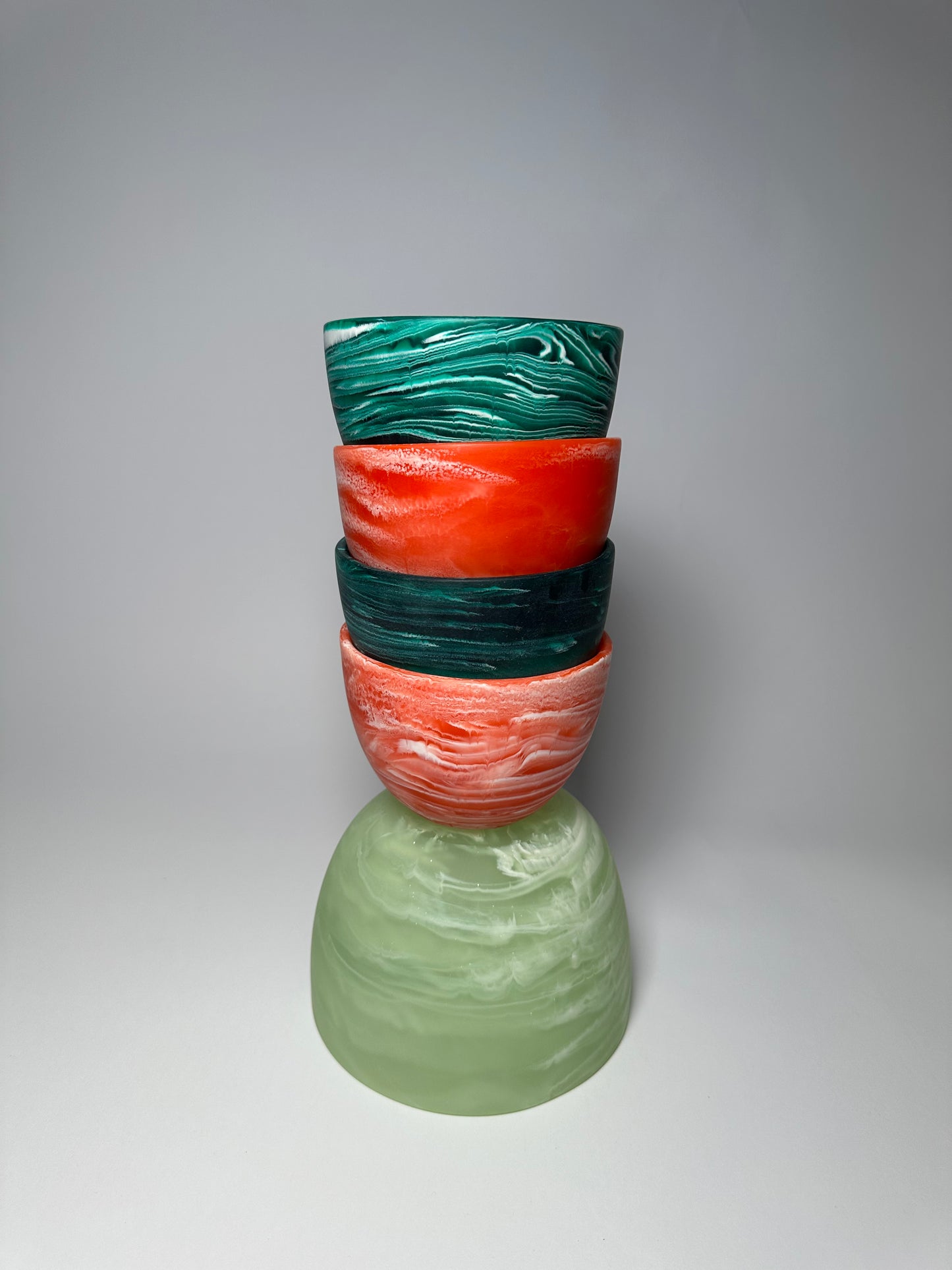 Deep bowls multicolor set