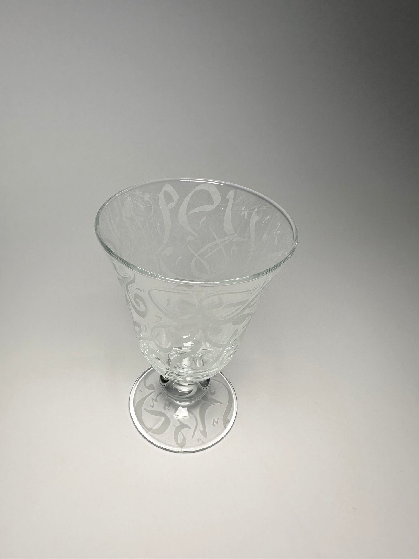 Calligraphy Glass cups set of 6