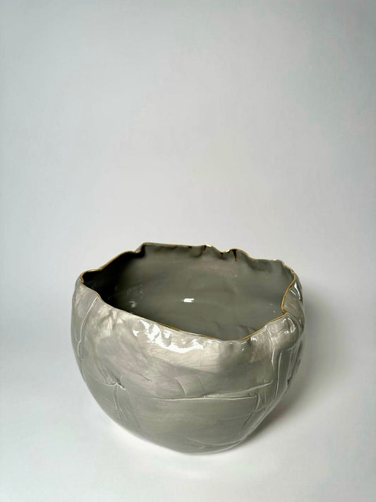 Saladier Grey with Gold