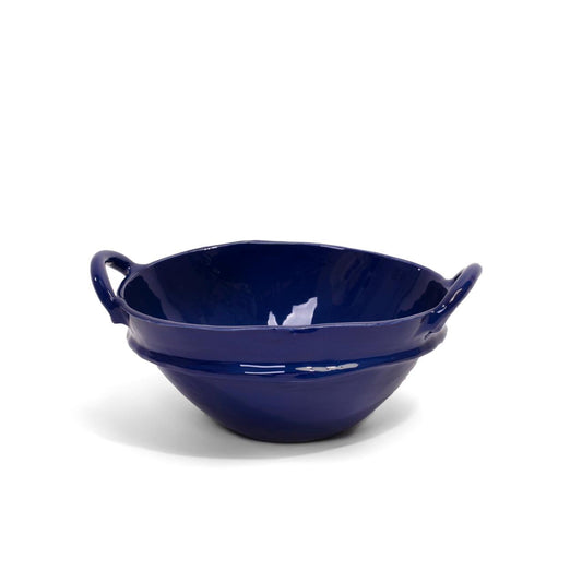 Ceramic bowl with handles Navy Blue