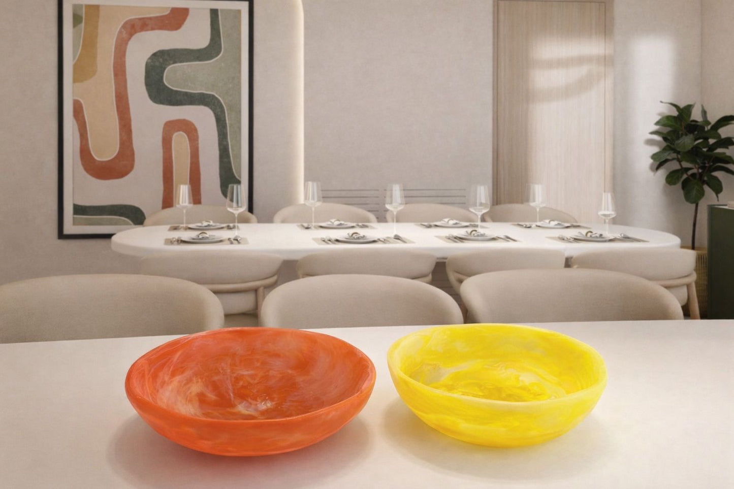 Apricot/Yellow set