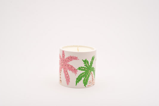 Candle Colorful Palm Trees