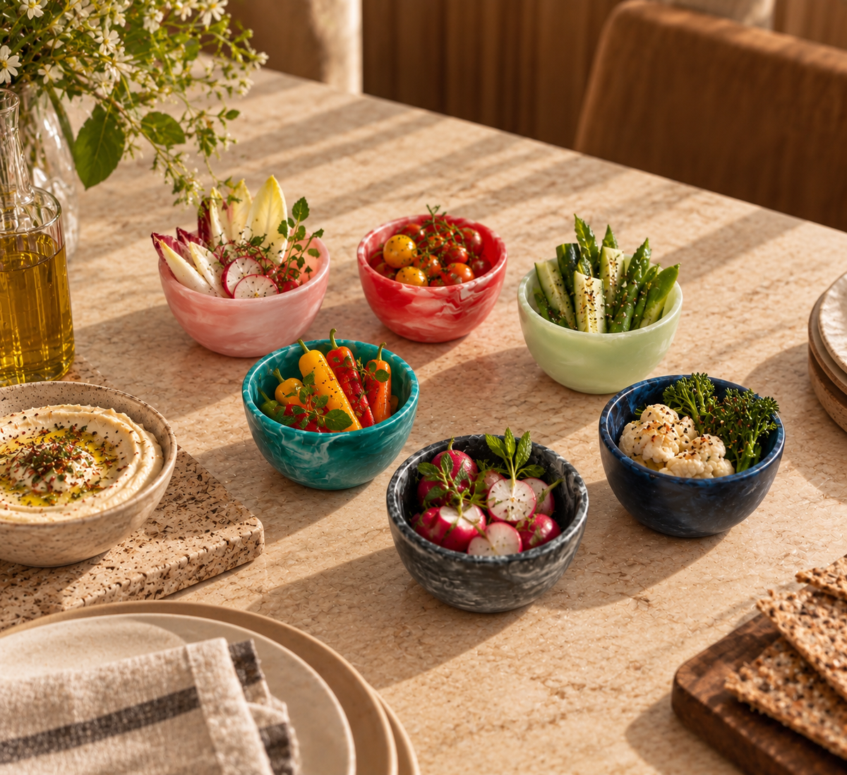 Deep Small bowls multicolor set