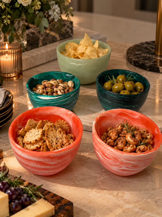 Deep bowls multicolor set