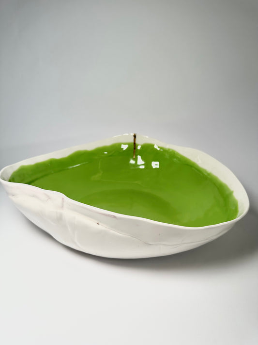 2 Tone Large bowl White/Green