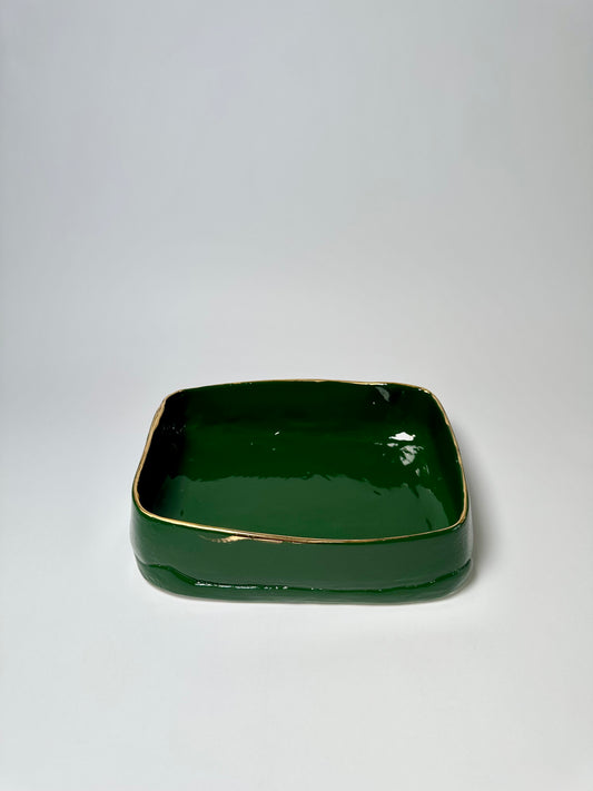 Olive square bowl