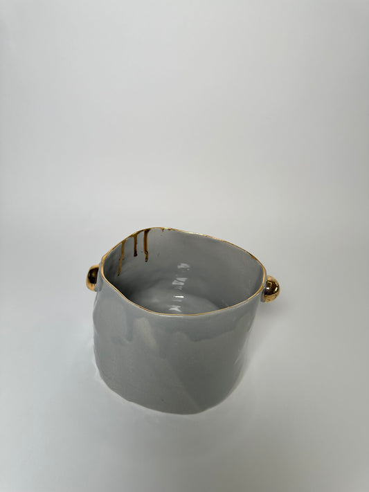 Grey soup bowl