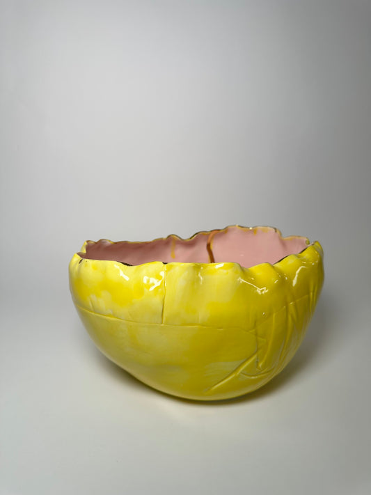 2 tone saladier Yellow/Pink