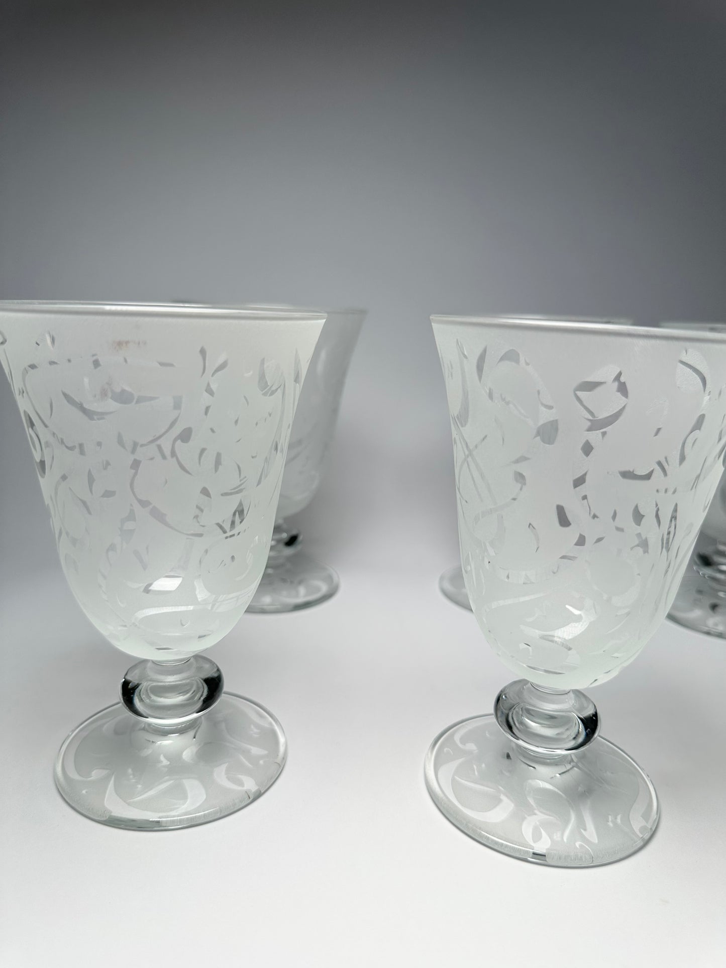 Calligraphy Glass cups set of 6