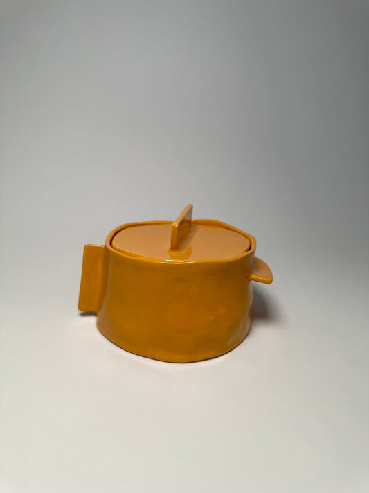 Ceramic Marmite Small Orange
