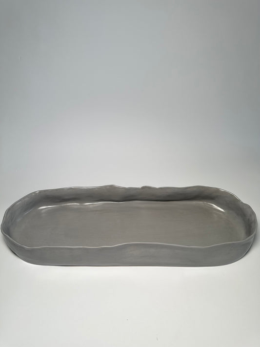 Grey Ceramic Oval Matte