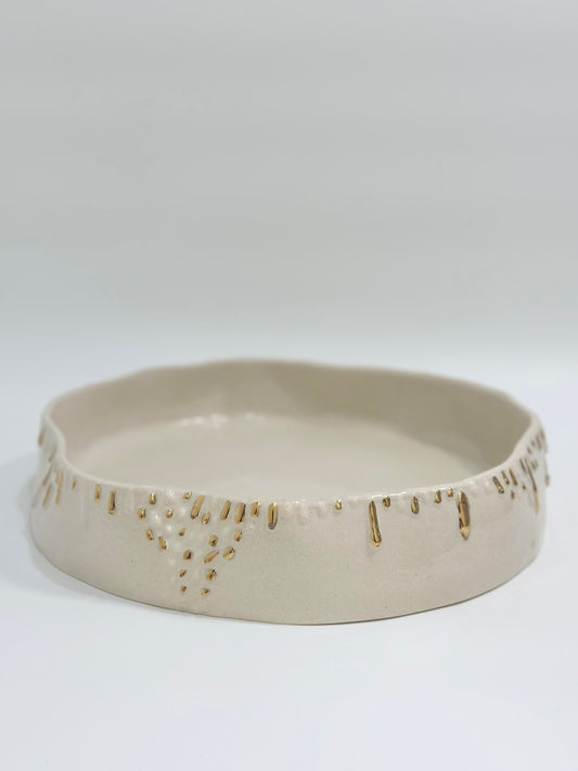 3D gold drips bowl