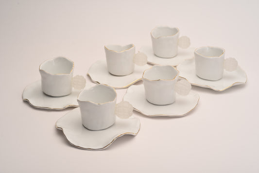 Coffee Bride Cup with Handle - Set of 6