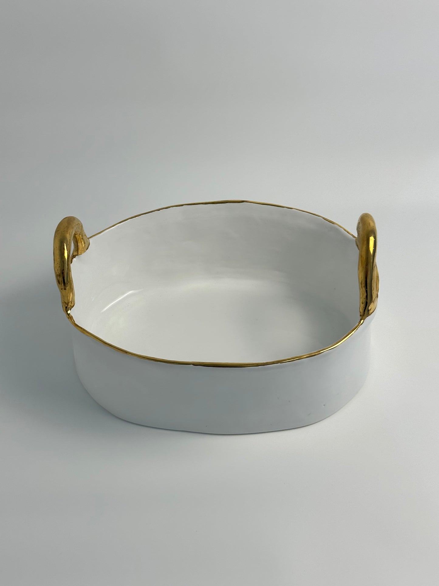 Bowl With Gold Handles