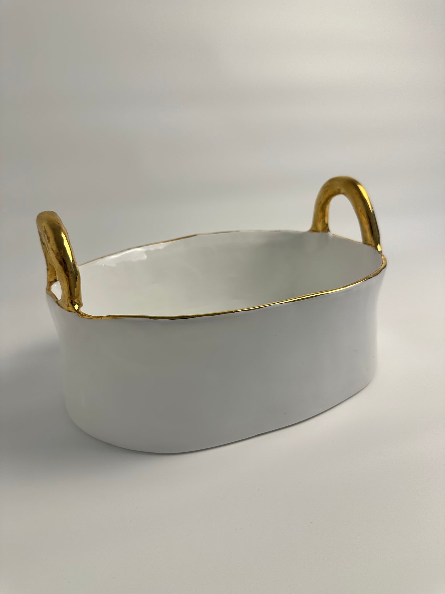 Bowl With Gold Handles