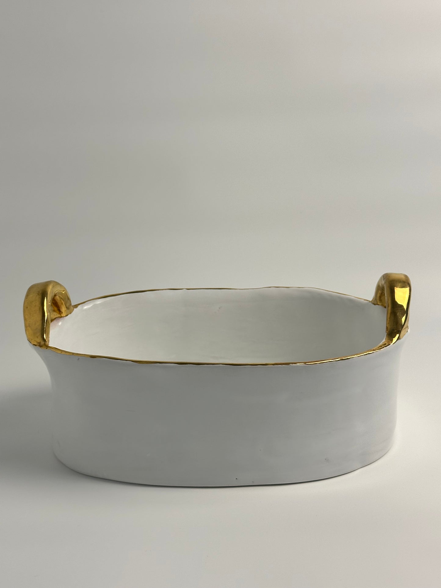 Bowl With Gold Handles
