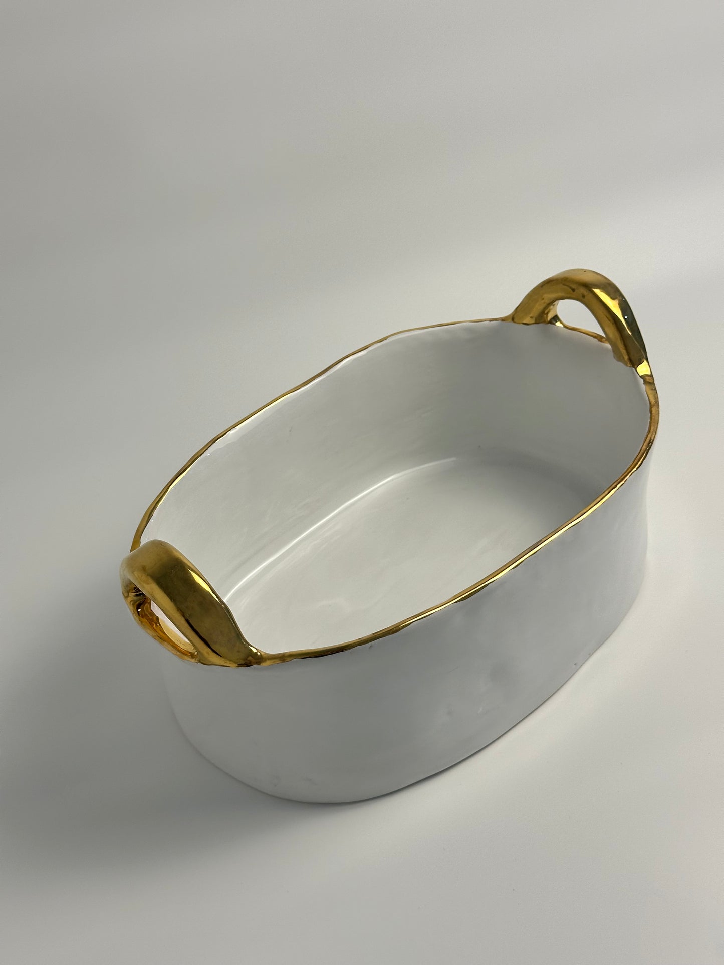 Bowl With Gold Handles